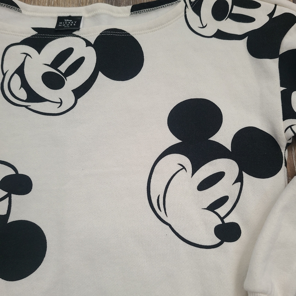 Disney Mickey Mouse Wide Neck Sweatshirt Size XS - Picture 4 of 5